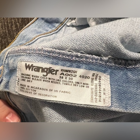 Wrangler Cowboy Cut Original Fit Jeans Men’s Bleach Washed Denim 1013MWZGH - Picture 6 of 9